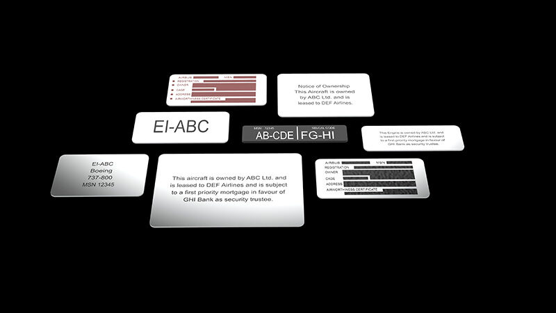 aircraft lease transition data plates